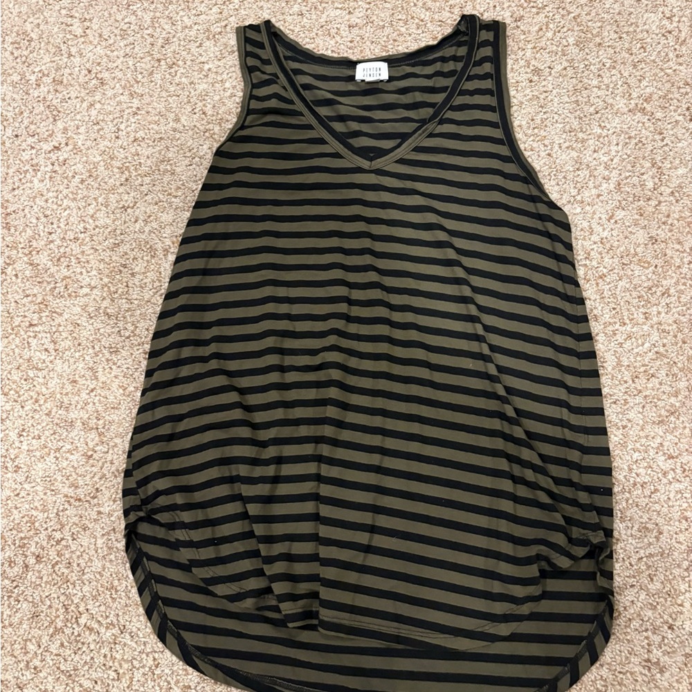 Trendy Striped Tank Top